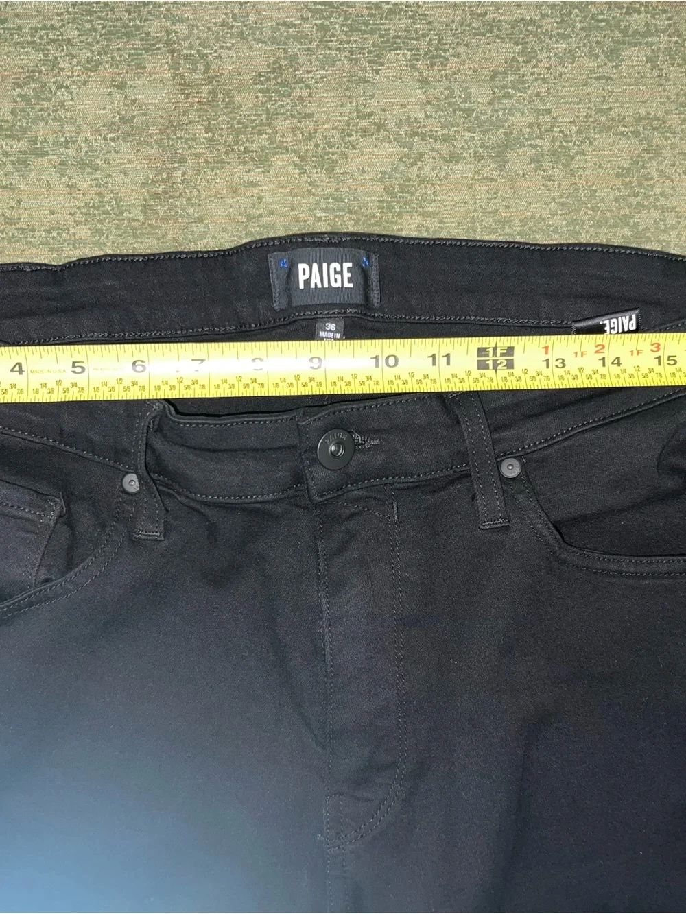 PAIGE Black Straight-Leg Men’s Jeans